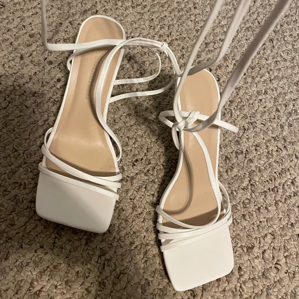 Trending white heels